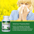 Immuniherb Immune Support Supplement – Herbal Immunity Supplement with Ginger, Forsythia, Licorice Root, Vitamin C & Zinc – Natural Immune Boosters for Daily Support, Non-GMO – 60 Veg Capsules