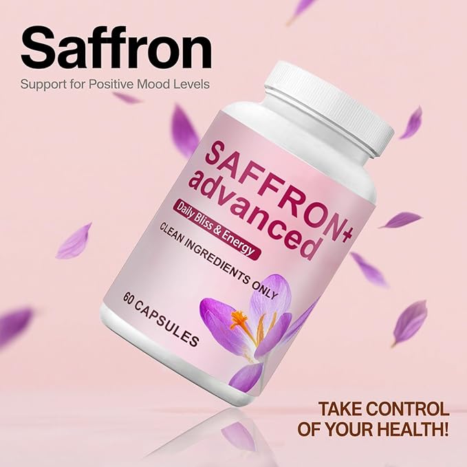 Saffro Supplements | 10-in-1 with Saffron Extract, Vitamin C, Magnesium, Turmeric, & KSM-66 Ashwagandha | Boost Energy and Mood | 60 Capsules (1)