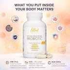 Lifted Naturals Mood Boosting Probiotic 30 Billion CFU - Mood Support Supplement, Prebiotics and Probiotics for Women & Men, Acidophilus Lactobacillus Probiotic, Shelf Stable & Non-GMO, 60 Capsules