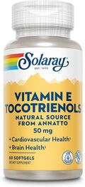 SOLARAY Vitamin E Tocotrienols 50mg | Healthy Brain Function Support | Soy Free | 50ct
