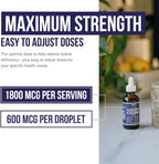 Nascent Iodine Supplement 400 Servings, Glass Bottle, Vegan, 1800 mcg - 600 mcg per Drop - Pure, Clear Color - Supports Thyroid Health, Energy, Immunity & Metabolism (2 oz.)