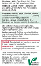 Jamieson Vitamin B12 (Cobalamin) 1200mcg, Timed Release, 80 tablets