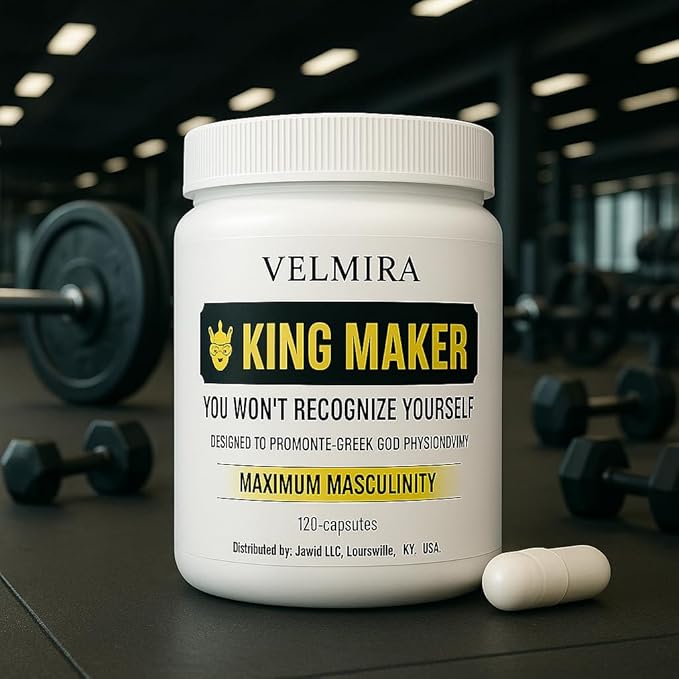 Velmira® King Maker Supplement for Men & Women 13-in-1.Sugar-Free.Energy Support.Muscle Recovery.Health Support- Zinc-Tongkat Ali-Maca-Magnesium-Vitamin D3.Supplement.120 Capsules-(1) kin.Pack of 1