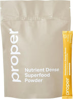 Proper, The Yellows Metabolism and Energy Boost, Sugar Free Energy Drink Powder with 100mg Caffeine. No Creatine or Beta-Alanine. 15 Servings, Pineapple Mango Drink Mix for Men and Women