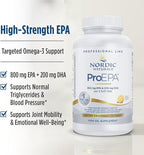 Nordic Naturals ProEPA, Lemon - 120 Soft Gels - 1210 mg Omega-3 - High-Intensity EPA Formula for Healthy Mood, Heart Health & Cellular Function - Non-GMO - 60 Servings