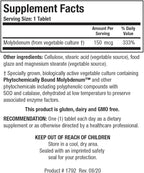 Biotics Research MoZyme Forte Molybdenum 150 mcg, Liver Support, Detoxification, Essential Trace Element, Healthy Metabolism, Antioxidant Support 100 Tablets