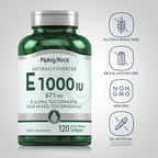 Piping Rock Vitamin E 1000 IU Softgels | 120 Count | with D-Alpha and Mixed Tocopherols | Supplement for Men and Women | Gluten Free, Non-GMO