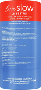 WELLBEING NUTRITION Slow | Extra Virgin Fish Oil 1240mg Omega-3 | EPA, DHA & Curcumin in Advanced Triple Strength 1250mg Fish Oil |Brain, Heart, Joints, Vision & Immunity for Men & Women(60 Capsules)