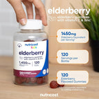 Nutricost Kids Elderberry Gummies (50mg) with Zinc & Vitamin C 120 Gummies - Gluten Free, No Corn Syrup