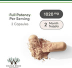 Tongkat Ali Extract - Ultra High Potency 200:1 - for Men (Longjack) Eurycoma Longifolia, 1000mg per Serving, 120 Capsules - with 20mg Tribulus Terrestris (Third Party Tested) by Double Wood