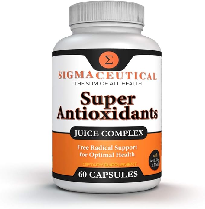 Super Antioxidant Capsules – 6 Superfruit Blend with Goji Berry, Acai, Resveratrol for Immune Support – Skin Health & Daily Wellness – 60 Count Made in USA