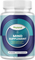 Nootropic Brain Supplement for Memory and Focus Enhancement - Vitamins for Brain Mental Health & Clarity - Cognitive Health Complex for Mind's Vitality & Mental Alert - 60 Count