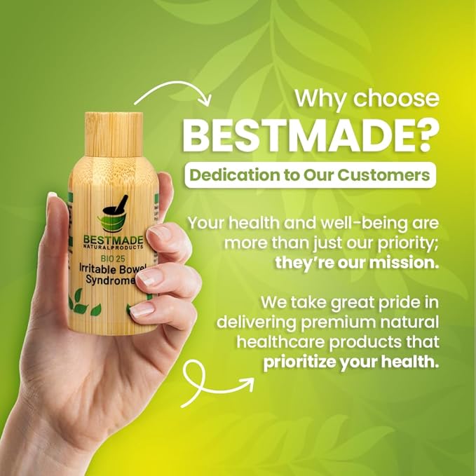 Bestmade Natural Products Digestive Comfort Solution BIO25 - Natural Remedy for Irritable Bowel Syndrome, Soothe Discomfort & Support Digestive Balance, 350 Pellets