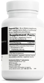 DAVINCI Labs Grapefruit Seed Extract 400 mg - Supports GI & Digestive Gut Health - Gluten Free, Vegetarian - 60 Capsules (30-Day Supply)