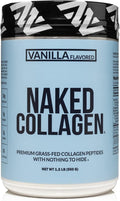 NAKED Vanilla Collagen Peptides Protein Powder, 25 Servings, Pasture-Raised, Grass-Fed Hydrolyzed Collagen Supplement, Paleo Friendly, Non-GMO, Keto, Gluten Free, 19.4oz