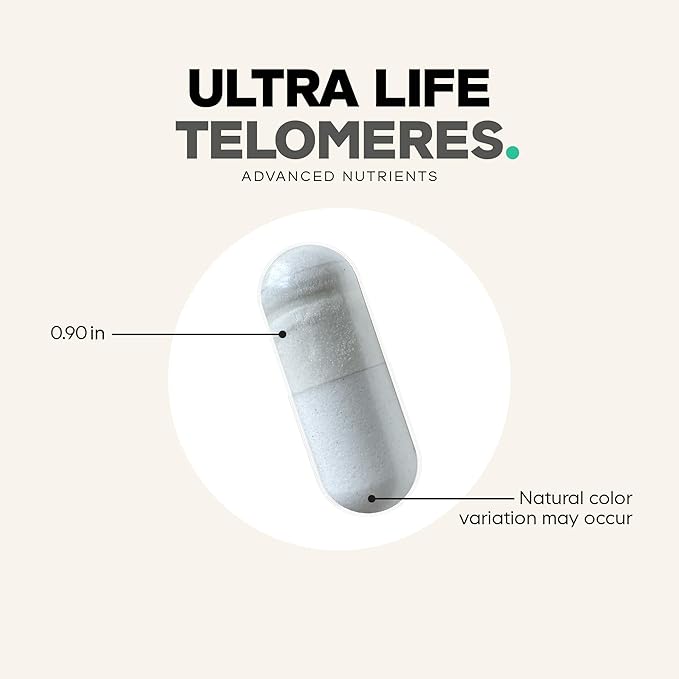 Codeage Ultra Life Telomeres Supplement - 5 MTHF Folate Vitamin B9, Vitamin B12 Methylcobalamin, Vitamin D3, L-Theanine, Ashwagandha - 3-Month Supply - DNA, Methylation Cycle - Non-GMO - 90 Capsules