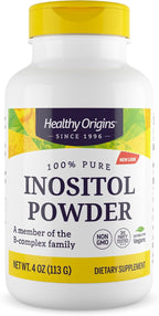Healthy Origins Inositol Powder, 113 g - for Skin, Hair & Nail Health - Vitamin B8 Powder Supplement - Part of The B Complex Family - Vegan, Non-GMO & Gluten-Free Supplement - 4 Oz
