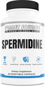 Spermidine 10mg, 60 Capsules, Longevity & Cellular Health Supplement, Promotes Autophagy, Supports Heart Health, Brain Function, Immune System
