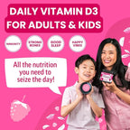 Llama Naturals Vitamin D3, Vegan, Organic Immune Support Supplement, Vitamin D Gummies for Adults and Kids, Real Fruit Gummy Vitamins, Promotes Bone Health, No Added Sugar Cane, Raspberry, 60 Ct