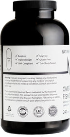 Triple Strength Omega-3 Fish Oil 4200mg – 1200mg EPA + 900mg DHA | High Potency Burpless Softgels | Wild-Caught Deep Ocean Fish Oil | Lemon Flavor - 240 Softgels