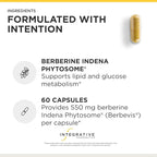 Integrative Therapeutics Berberine Phytomax - Heart & Metabolism Support* - Supplement for Cardiometabolic Health & Antioxidant Pathways Support* - Bioavailable for Enhanced Absorption - 60 Capsules
