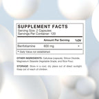 VHC Vitamin B1 Benfotiamine 600mg Supplement- 5X Time Fat-Soluble Thiamine Vitamin B1- Max Boost Bioavailable Thiamine B1 Levels Veggie Capsules,Non-GMO, Soy Free- Made in USA (240 Counts)