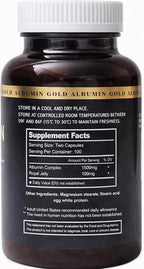 Premium Albumin Gold 5000 Dietary Supplement - 1700mg (100 Capsules)