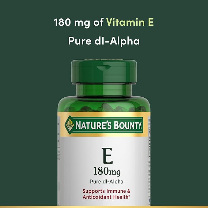 Nature's Bounty Vitamin E Pills and Supplement Softgels, Supports Antioxidant Health, 400iu, 120 Count