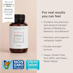 JSHealth Berberine Supplement with Berbevis for Metabolic Health Support. Higher Strength for Blood Sugar Already in the Normal Range and Body Composition. By Nutritionist Jessica Sepel (60 Capsules)