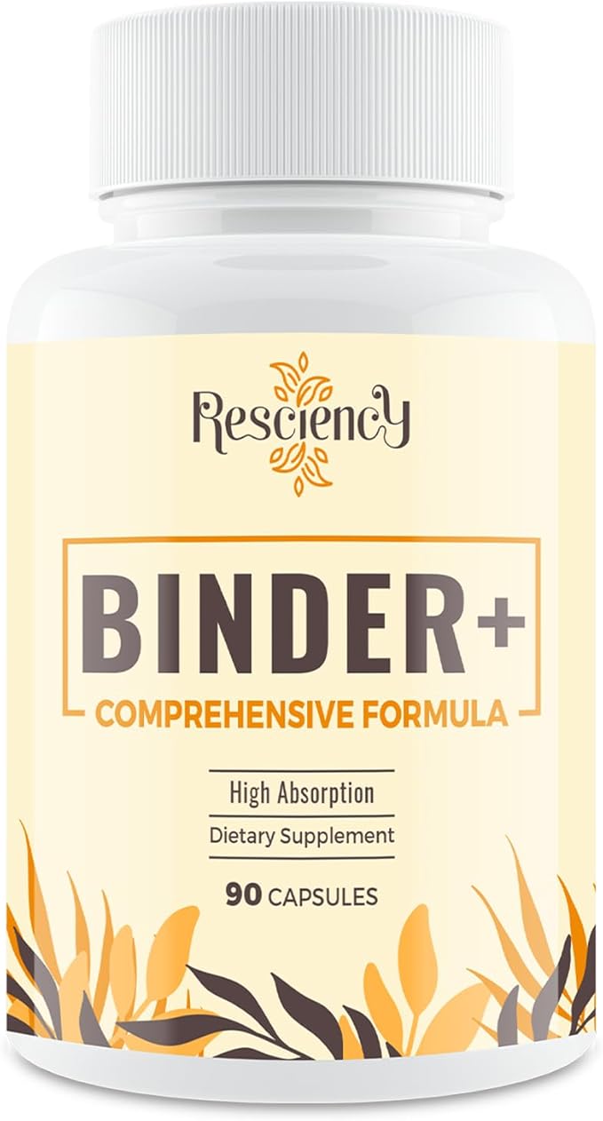 Resciency Detox Binder Supplement – Activated Charcoal, Zeolite, Bentonite Clay, Milk Thistle, Proprietary Blends - Liver & Gut, Max Absorption, 90 Vegan Capsules