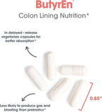 ARG ButyrEn Colon Lining Nutrition - Supports Gut and Colon Health - Digestive Support - Delivers 200 mg - Vegetarian & Hypoallergenic - 100 Servings - 100 Delayed-Release Capsules