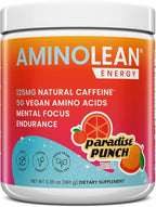 AminoLean Pre Workout Powder, Amino Energy with Vegan BCAA Amino Acids & Natural Caffeine, Preworkout Boost for Men & Women, Paradise Punch