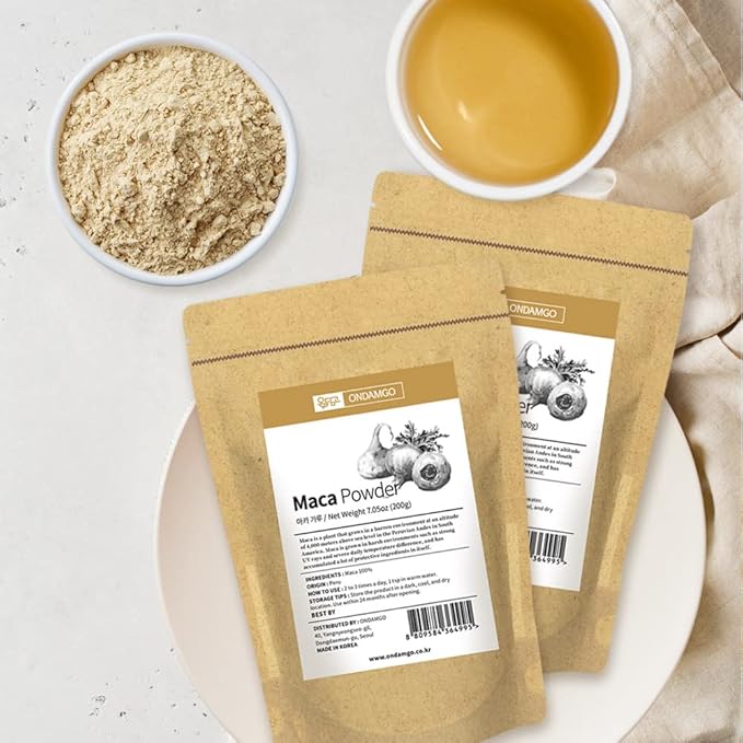 Maca Root Powder 7.05 Ounces Fresh Harvest from Peru for Salad Smoothies, Baking, Energy, Breakfast, Tea (Maca Root Powder)