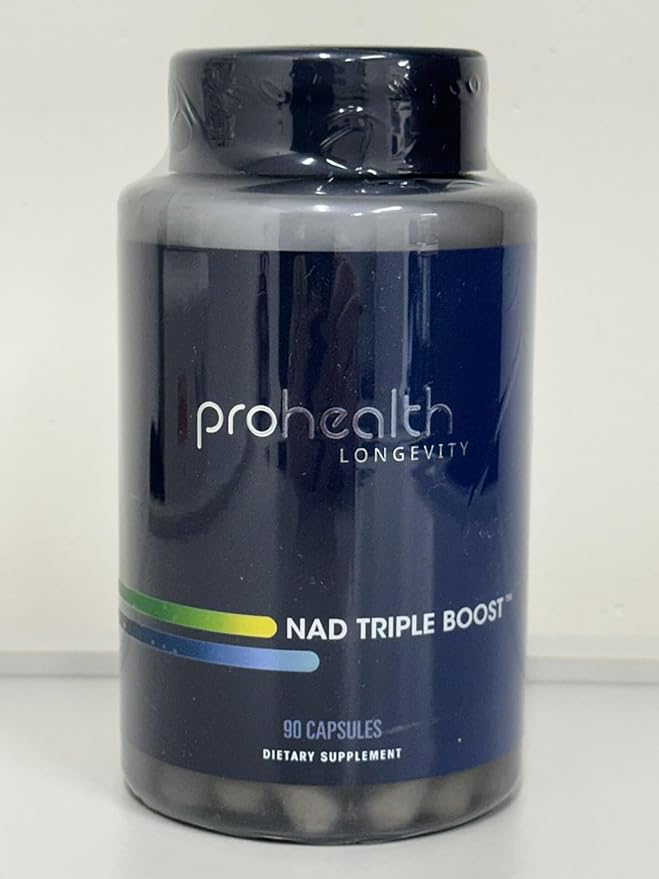 ProHealth NAD Triple Boost | 90 Capsules | 500 mg NR + NMNH, Pterostilbene, Apigenin, and More | Builds, Protects & Transforms NAD+ for Cellular Energy | USA Manufactured, Triple Lab-Tested