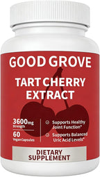 Tart Cherry Extract Capsules, Cold Pressed Extract, 3600mg, 60 Capsules (1 PC)