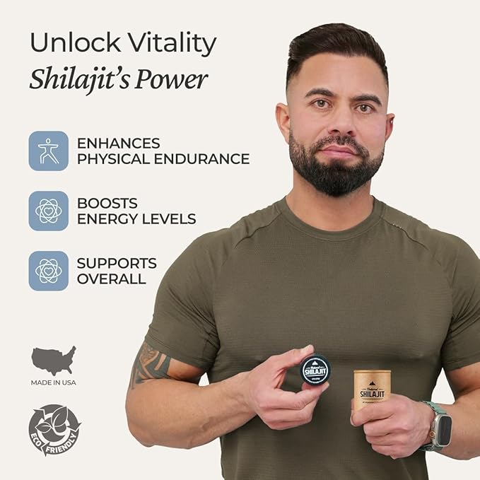 NATURAL SHILAJIT Capsules (2 Months Supply) - 60 Count - Shilajit for Men & Women with Fulvic Acid & Trace Minerals, Plant Based Nutrients for Energy, Immune Support & Vitality