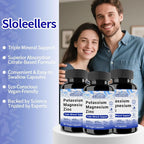 Potassium Magnesium Zinc Supplement – 1000mg Potassium Citrate & 400mg Magnesium Citrate – Supports Muscle Function, Electrolyte Balance & Nervous System Health – 90 Vegan Capsules