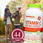 NutriBiotic - Vitamin C 1000 Mg Capsules, 250 Count | Essential Immune, Antioxidant & Collagen Support Supplement | Pharmaceutical Grade L-Ascorbic Acid, 1000 Mg Per Serving | Gluten & GMO Free
