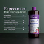 New Chapter Liquid Multivitamin + Mineral Supplement for Whole-Body Benefits, 100% Delicious Multivitamin for Adults, Teens & Kids 2+, Ready to Absorb Faster, Mixed Berry Flavored, 30 oz