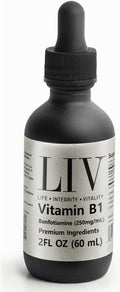 LIV Vitamin B1 Liquid – Thiamine & Benfotiamine Supplement for Glucose Metabolism & Nerve Support – Fast-Absorbing Liquid Drops – 60 mL