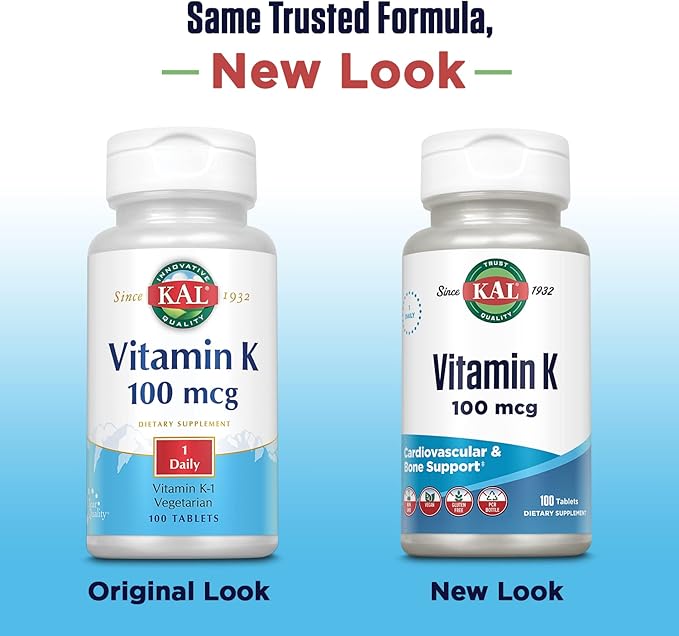 Kal 100 Mcg K1 Tablets, 100 Count
