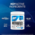GAT SPORT Nitraflex Advanced Pre-Workout Powder, Increases Blood Flow, Boosts Strength and Energy, Improves Exercise Performance, (Blue Raspberry, 30 Servings)