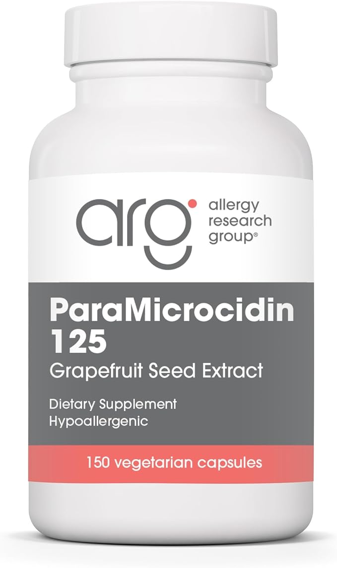 Allergy Research Group ParaMicrocidin 125 Supplement - Grapefruit Seed Extract 250mg, Supports Metabolic Function, Vegetarian Capsules - 150 Count