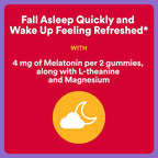SmartyPants Adult Sleep Gummies with Melatonin: Magnesium & L-Theanine, Drug-Free, Non-Habit Forming Sleep Aid, Fast-Acting, Blueberry BlackBerry Flavor, 60 Count