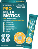 KPurity Prometabiotics All-in-One for Optimal Gut Health 5g x 30 Sticks Powder Probiotics Prebiotics 15 Billion CFU 19 Strains Immune Support Digestive Health Supplement