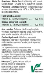Jamieson B12 100 mcg (METHYLCOBALAMIN), 100 tablets