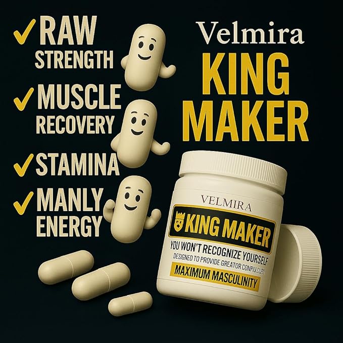 Velmira® King Maker Supplement for Men & Women 13-in-1.Sugar-Free.Energy Support.Muscle Recovery.Health Support- Zinc-Tongkat Ali-Maca-Magnesium-Vitamin D3.Supplement.120 Capsules-(1) kin.Pack of 1