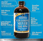Natural Path Silver Wings Colloidal Silver 500ppm (2,500mcg) Immune Support Supplement 16 fl. oz.