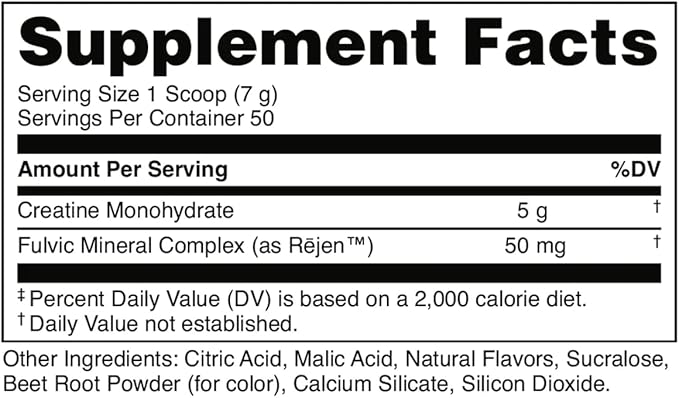 Bucked Up Fruit Punch Creatine for Women and Men - Easy to Mix Vegetarian - Flavored Creatine Monohydrate Powder - Made in USA - 5G Per Serving - 50 Servings - 250 Grams Per Container
