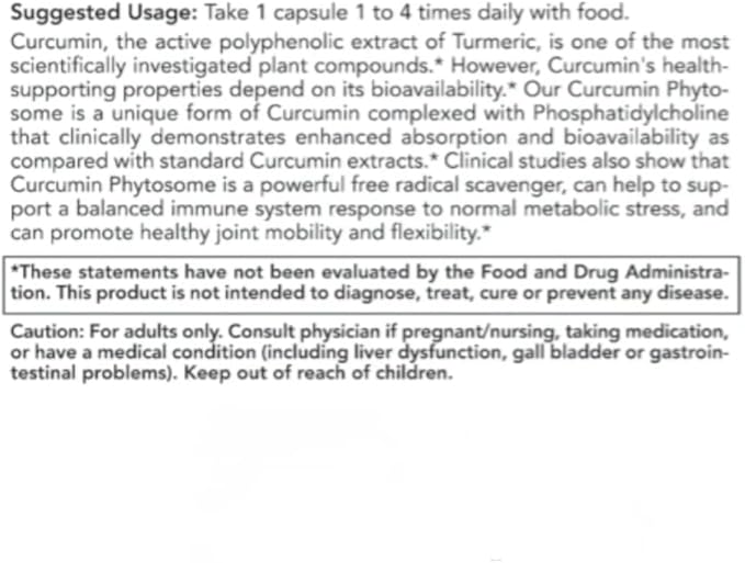 Rachel’s Pro Curcumin Phytosome - High Absorption Meriva Turmeric, Gluten-Free Curcumin Supplement, 60 Capsules for Daily Use